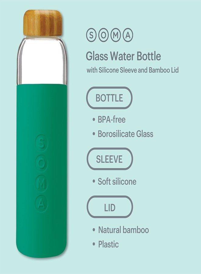 Soma Full Circle V.2 17 oz. Glass Water Bottle - Emerald - Image 2