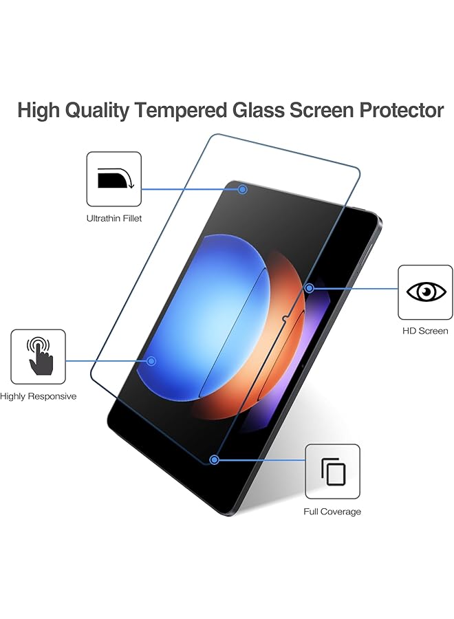Procases 2 Pack Screen Protector For Xiaomi Pad 6S Pro 12.4 Inch Tempered Glass Film Guard For Xiaomi Pad 6S Pro 12.4 Inch - Image 3