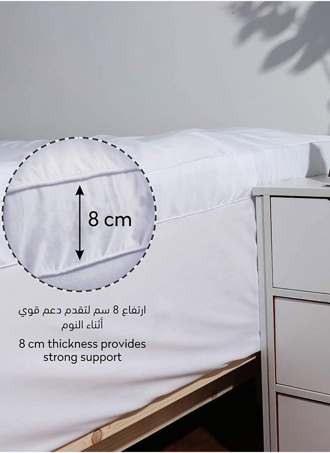 In-House - Microfiber King Size Mattress Topper 8 cm With Microfiber Filling and Rubber Corners Edge - Image 1