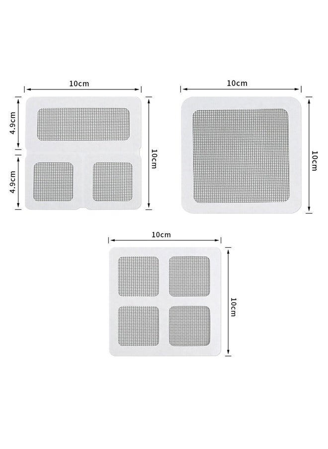 Generic - 30 Sheets Window Screen Repair Patches Kit, 3 Sizes Self Adhesive Replacement Screen Patches for Repair Holes Tearing, Mosquito Net - Image 1