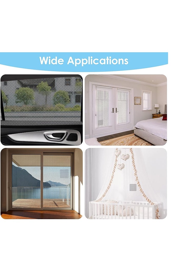 Generic - 30 Sheets Window Screen Repair Patches Kit, 3 Sizes Self Adhesive Replacement Screen Patches for Repair Holes Tearing, Mosquito Net - Image 1