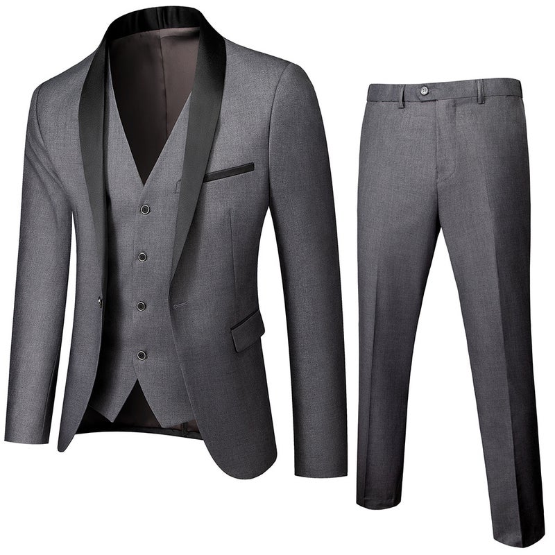 Autumn Explosions Men'S Business Casual Suit Men'S Wedding Groom Dress Hall Slim-Fit Suit Men - Image 1