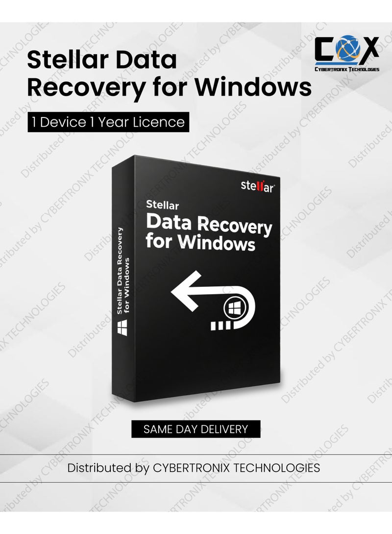 Stellar Data Recovery for Windows | 1 Device for 1 Year | Digital License | Same Day Delivery