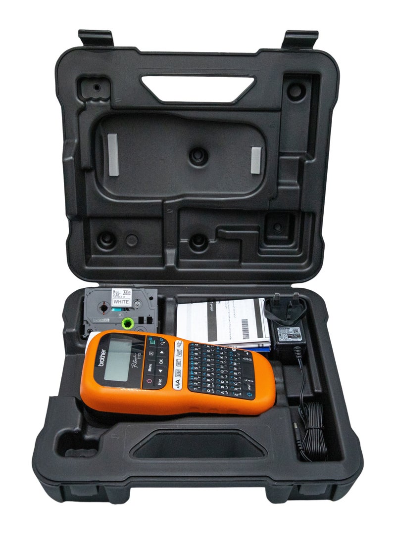 brother - PT-E110VP Electrician Label Printer | Up to 12mm Width | Comes with Carrying Case | Built-in Electrical Symbols - Image 1