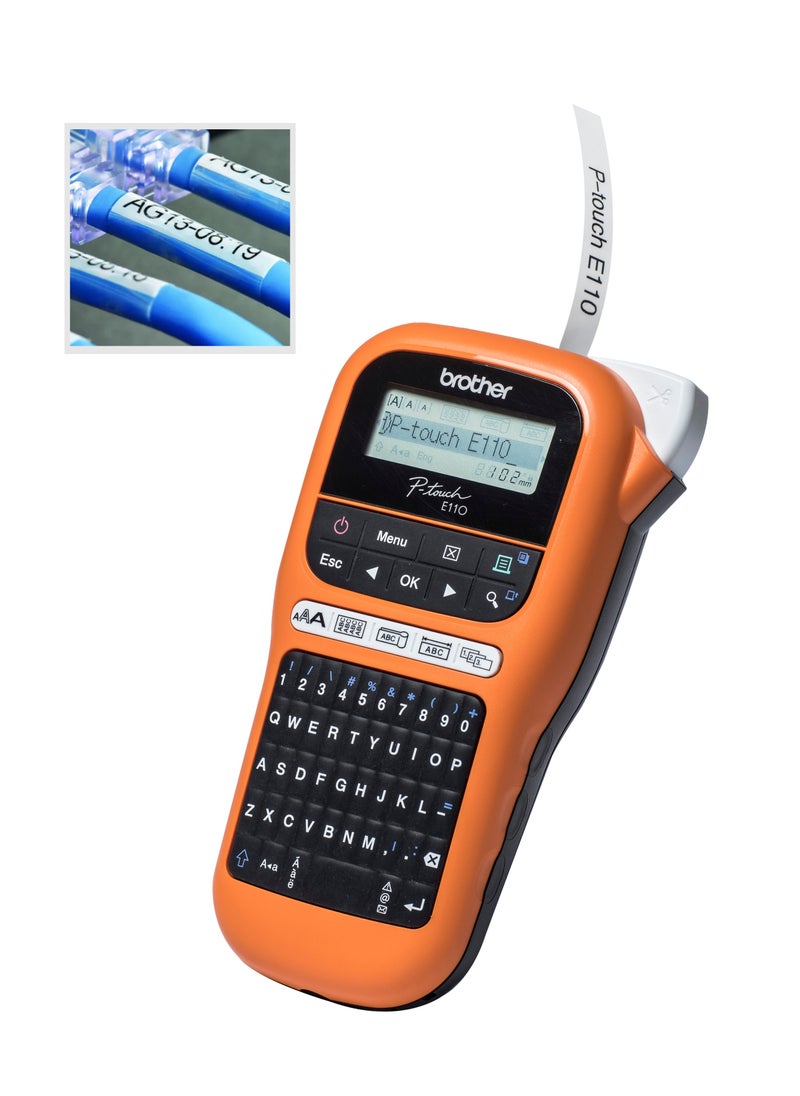 brother - PT-E110VP Electrician Label Printer | Up to 12mm Width | Comes with Carrying Case | Built-in Electrical Symbols - Image 1