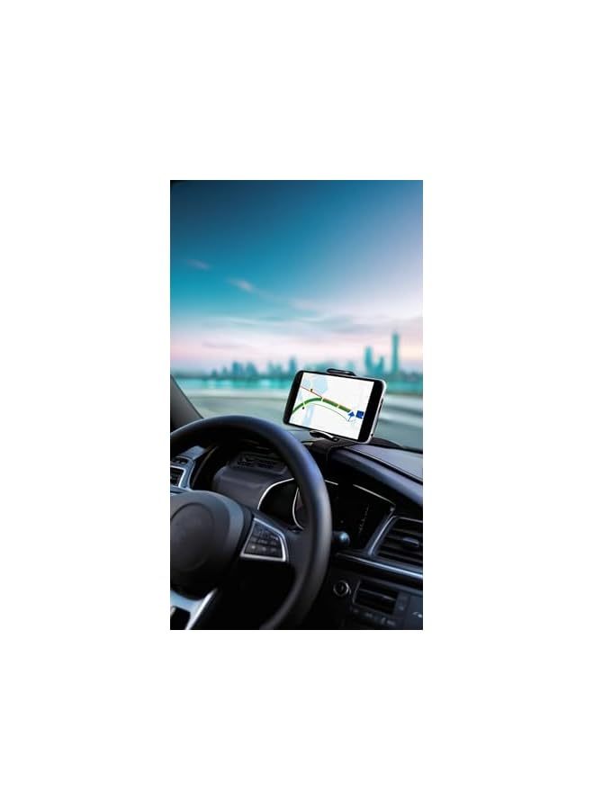 S-TOP Universal Car Phone Holder, Adjustable Dashboard Mount for GPS & Smartphones - Secure Clip-On Design Fits All Devices - Image 1