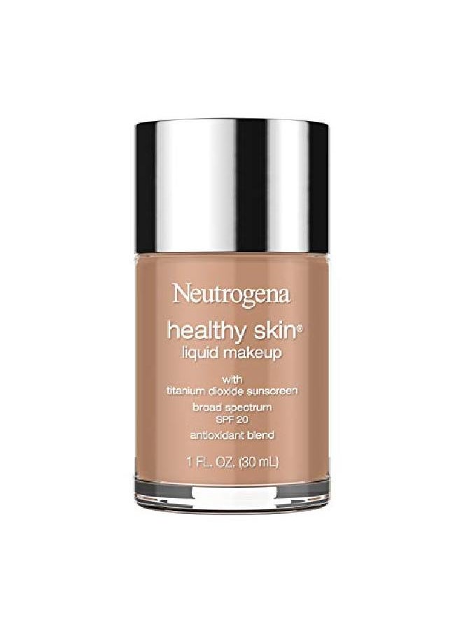 Neutrogena Healthy Skin Liquid Makeup Foundation Broad Spectrum Spf 20 Sunscreen Lightweight & Flawless Coverage Foundation With Antioxidant Vitamin E & Feverfew 135 Chestnut 1 Fl. Oz  - Image 1