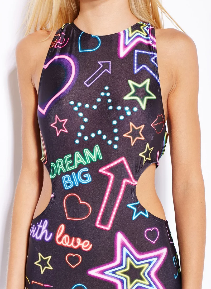 Jaded London Sign Cut Out Jumpsuit