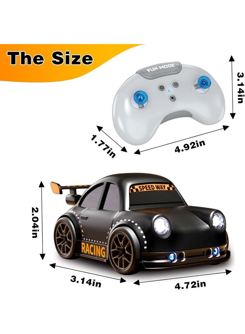 M.A&F's Small RC Car,Radio Controlled Car Toy - High Speed 4WD 2.4G 360° Rotation Drift RC, Vehicles with LED Lighting and Sound for Kids (Black) - Image 2