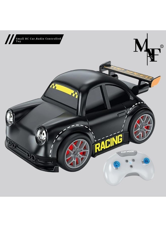 M.A&F's Small RC Car,Radio Controlled Car Toy - High Speed 4WD 2.4G 360° Rotation Drift RC, Vehicles with LED Lighting and Sound for Kids (Black) - Image 1