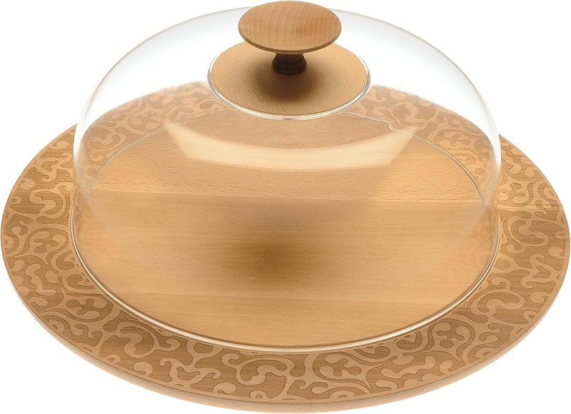 Alessi Dressed in wood Cheese Board in Beech Wood - Image 2