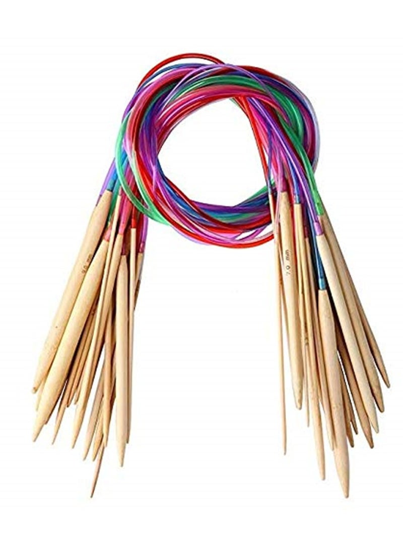 طقم إبر حياكة دائرية من الخيزران - Image 1