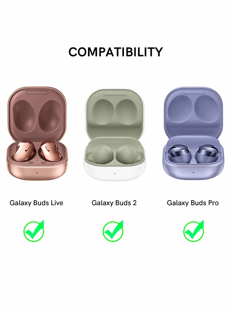 Excefore Earphone Protective Cover, for Samsung Galaxy Buds 2 Pro Case / Galaxy Buds Pro Case / Galaxy Buds 2 Case / Galaxy Buds Live Case Stylish Hard TPU Shockproof Cover for Women Girls (Mandala,with wrist - Image 2