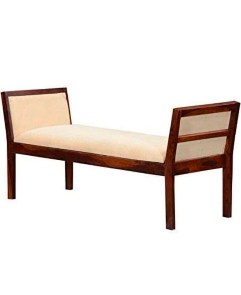 IThree Solid sheesham Wood 2 Seater Bench Living Room (Style 1) - Image 3