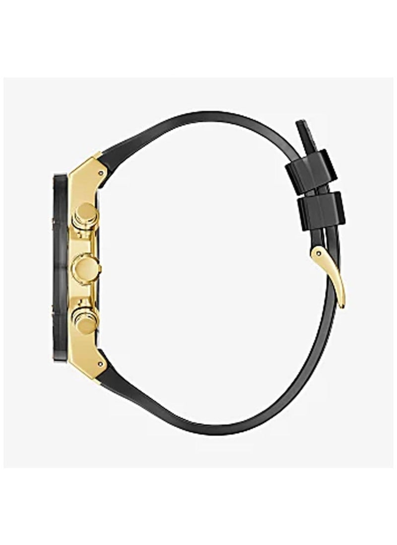 GUESS ساعة جيس كرونوغراف سوداء للرجال بسوار من السيليكون - GW0425G1  - Image 3
