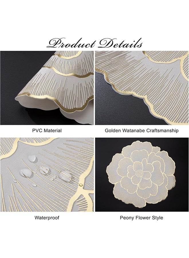 4 قطع من مفارش الطاولة المقاومة للحرارة والماء والزيت المصنوعة من مادة البولي فينيل كلوريد القابلة للغسل والعزل، مفارش طاولة للفنادق والمطاعم - Image 4