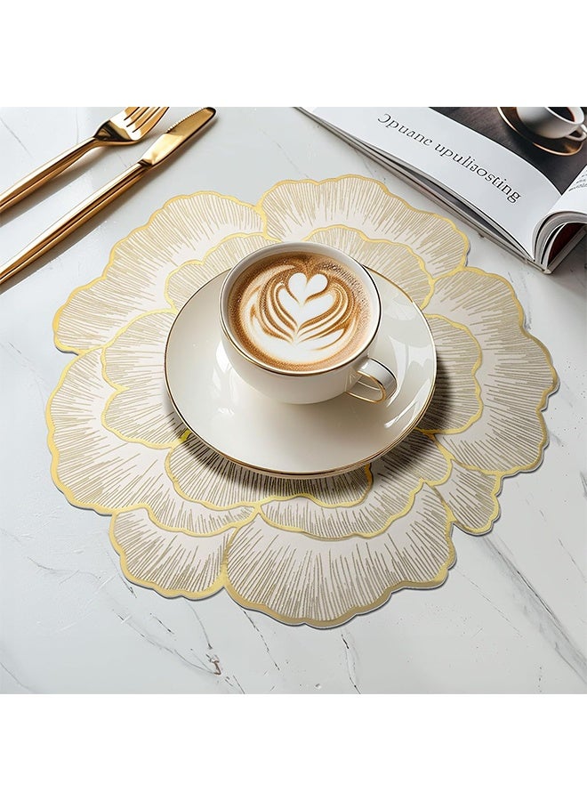 4 قطع من مفارش الطاولة المقاومة للحرارة والماء والزيت المصنوعة من مادة البولي فينيل كلوريد القابلة للغسل والعزل، مفارش طاولة للفنادق والمطاعم - Image 5