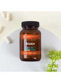 global healing center Global Healing Biotin (Vitamin B7) Supplement Vitamins With Organic Sesbania Extract To Support Radiant Skin Stronger Nails And Healthy Thicker Hair Growth For Men & Women 2500Mcg 60 Capsules  - Image 3