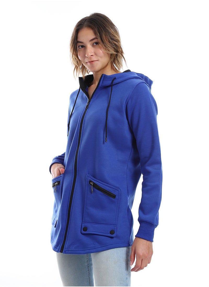Caesar - Women Hoodie With Front Zipper And Pockets - Image 1