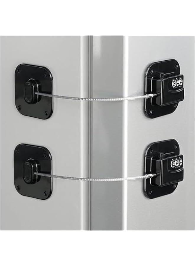HOOKOR Durku Safety Cabinet Locks, Refrigerator Fridge Freezer Door Lock with Password, Child Proof Lock for Kitchen Refrigerator, Cabinets and Drawers, Closets, Windows, Doors - Image 1