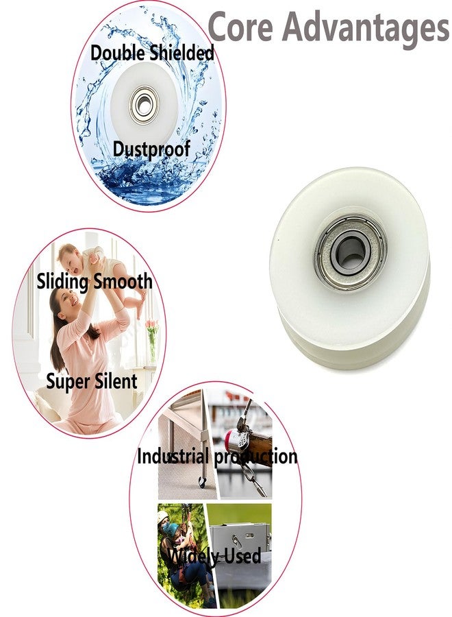 Preamer 46.5mm Round Groove Nylon Pulley Wheels Roller for 6, 8,10mm Rope, with 608zz Bearing - Image 2