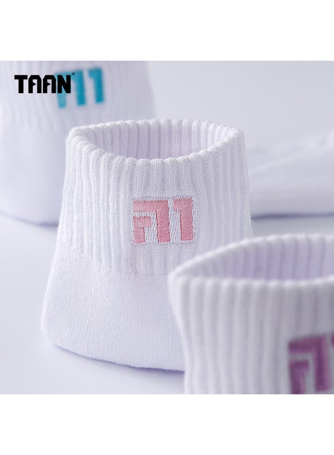 Taantaan Badminton Socks With Towel Bottom, Sweat-absorbing, Antibacterial, Odor-resistant Short Socks For Women T206, Mixed Colors, 3 Pairs