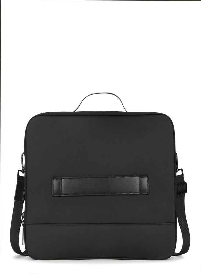 CARRIMATE Magnum Laptop Messenger Bag for Men & Women | Fits Up to 15.6 Inch Laptop | Polyester Office & Travel Shoulder Bag | iPad Sleeve, Front Organizer & Luggage Strap | Black - Image 3