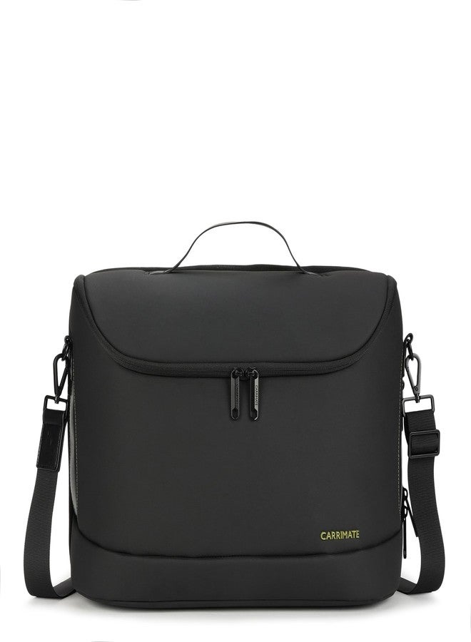 CARRIMATE Magnum Laptop Messenger Bag for Men & Women | Fits Up to 15.6 Inch Laptop | Polyester Office & Travel Shoulder Bag | iPad Sleeve, Front Organizer & Luggage Strap | Black - Image 1