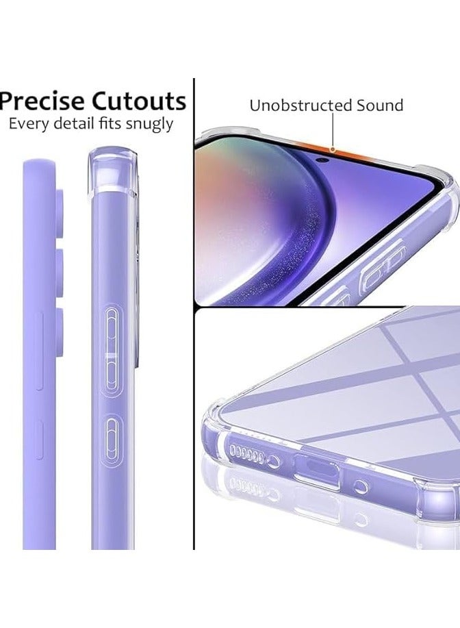 بروماس حافظة سامسونج جالاكسي S23 غطاء سيليكون غير أصفر مقاوم للصدمات، غطاء خلفي شفاف مضاد للخدش (شفاف) - Image 5