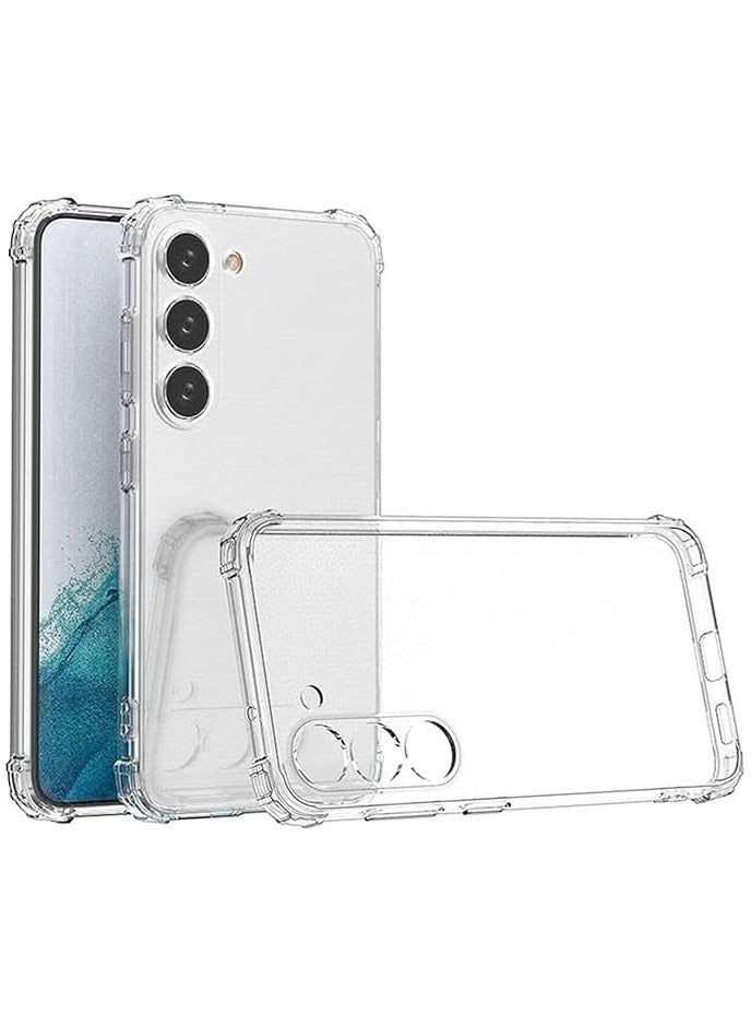 بروماس حافظة سامسونج جالاكسي S23 غطاء سيليكون غير أصفر مقاوم للصدمات، غطاء خلفي شفاف مضاد للخدش (شفاف) - Image 1