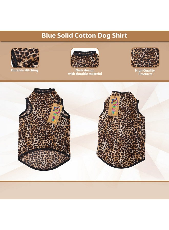 ويستيرن إرا تي شيرت كلاب من القطن الناعم الرائع | ملابس كلاب مريحة وجيدة التهوية | زي جرو بدون أكمام | (طبعة جلد النمر) (صغير) (14 بوصة) - Image 3