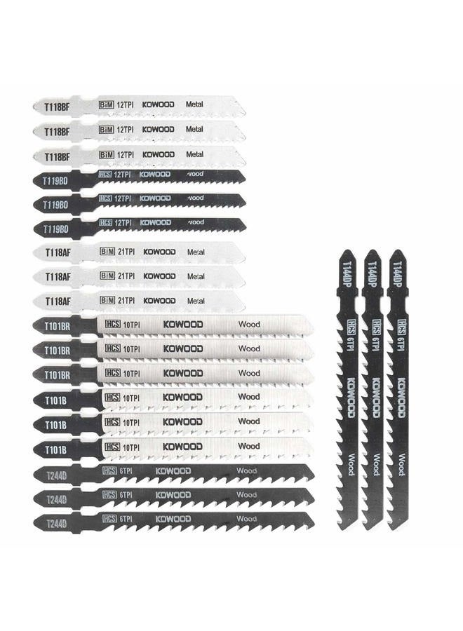 KOWOOD Jig Saw Blades 21pcs,Assorted Professional Saw Blades for Wood and Metal … - Image 2