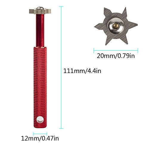 HIFROM Groove Sharpener with 6 Heads - Golf Club Groove Sharpener Re-Grooving Tool and Cleaner Replacement for All Irons Pitching Sand Lob Gap and Approach Wedges and Utility Clubs (2 Red) - Image 3