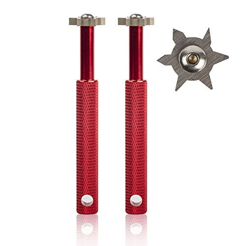 HIFROM Groove Sharpener with 6 Heads - Golf Club Groove Sharpener Re-Grooving Tool and Cleaner Replacement for All Irons Pitching Sand Lob Gap and Approach Wedges and Utility Clubs (2 Red) - Image 1
