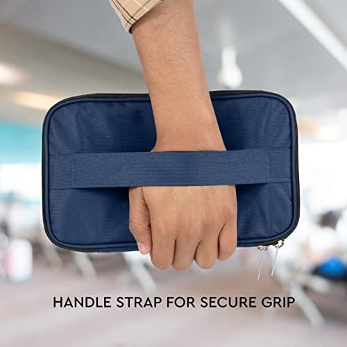 SHOPOFLUX Polyester Travel Passport Cover Organizer With Mobile Holder And Hand Strap For Men And Women (Blue) - Image 5