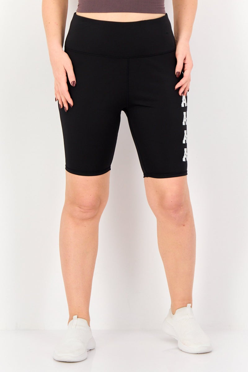 Aeropostale شورتات دراجات رياضية نسائية، سوداء - Image 1