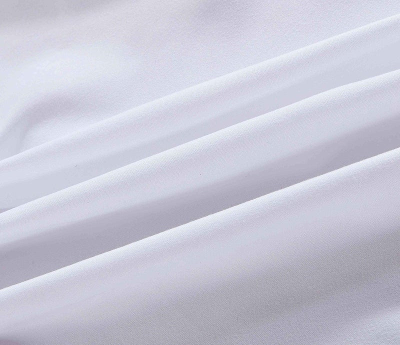 Sheets & Beyond Wrap Around Solid Microfiber Luxury Hotel Quality Fabric Bedroom Gathered Ruffled Bedding Bed Skirt 14 Inch Drop (King, White) - Image 4