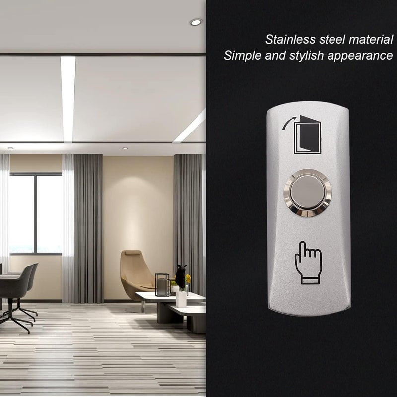 Zikra نظام التحكم في الوصول إلى الأبواب، زر ضغط لحظي، لوحة سبائك الزنك، زر خروج باب مقاوم للماء، دفع لقفل الباب، نظام أمان دخول الأبواب، بوابات ومشغلات المرآب DC12V 3A G020-CF - Image 2