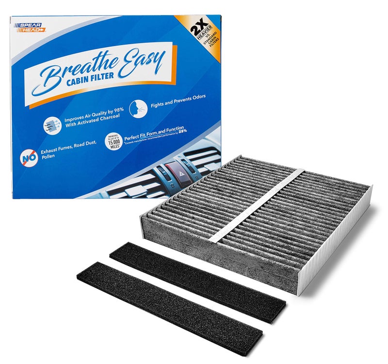 Spearhead Odor Defense Breathe Easy Cabin Filter | Fits Altima, Maxima, Murano, Sentra, FX35, FX45, G35, Eclipse Cross, Lancer, Outlander | Up to 25% Longer Lasting w/Activated Carbon (BE-140) - Image 1