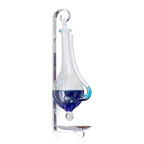 Ambient Weather B1025C Antique Storm Glass Wall Mount Liquid Barometer with Drip Cup - Image 2