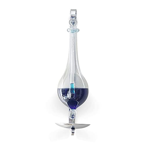 Ambient Weather B1025C Antique Storm Glass Wall Mount Liquid Barometer with Drip Cup - Image 1