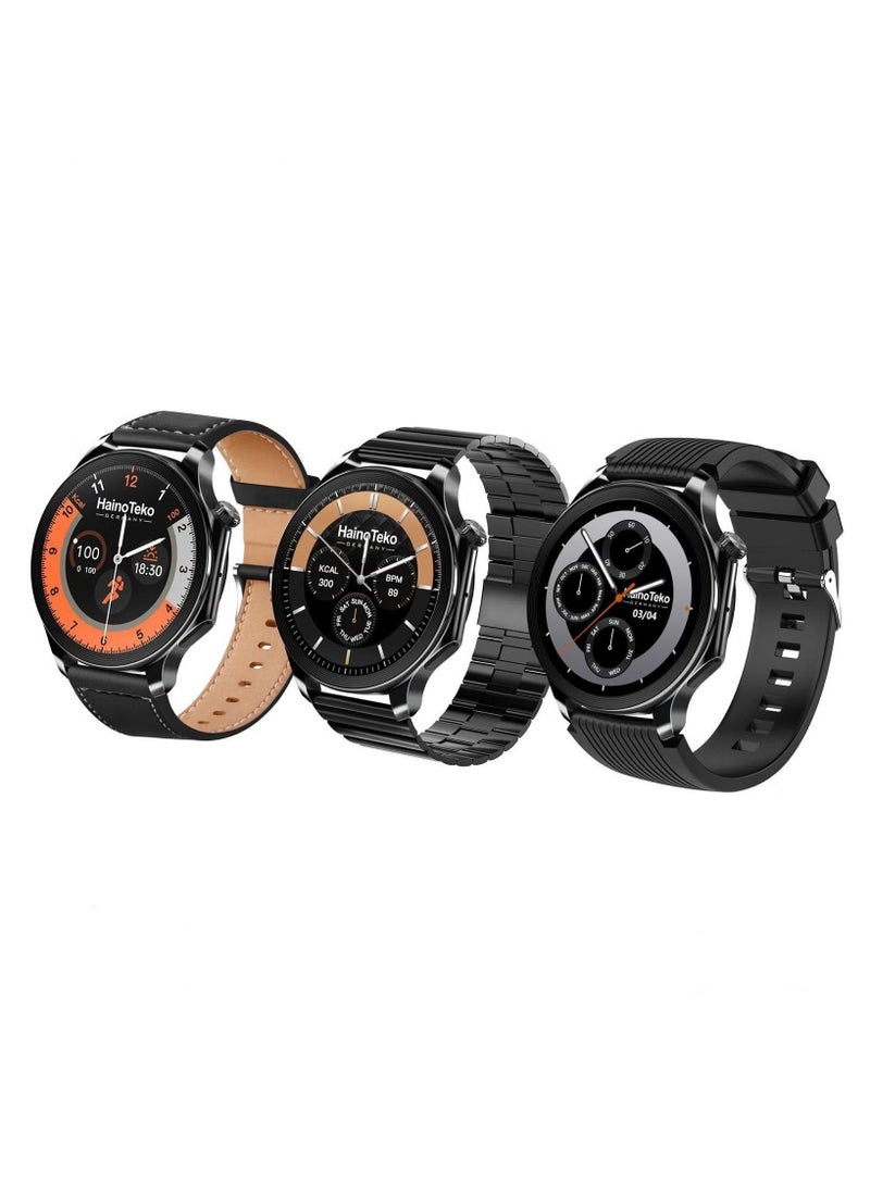 ساعة Haino Teko RW-52 الذكية - شاشة AMOLED - مقاومة للماء IP68 - 3 أحزمة - تدعم المكالمات - Image 1