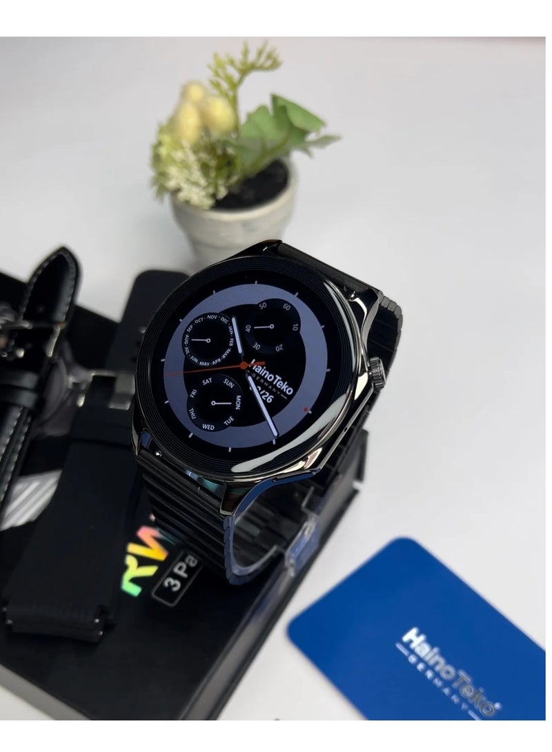 ساعة Haino Teko RW-52 الذكية - شاشة AMOLED - مقاومة للماء IP68 - 3 أحزمة - تدعم المكالمات - Image 4