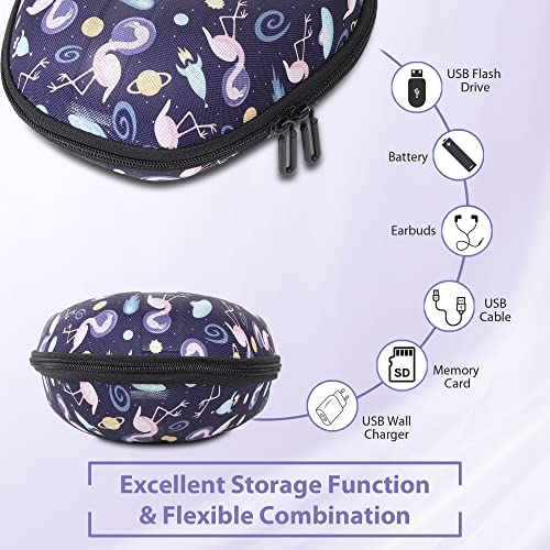 GadgetBite Headphone Carrying EVA Case Earpads Storage Bag Headphone Pouch Portable Anti-Pressure Compatible with Boat 550/Sony WH C510/Flix X1/Sony CH710n/Hyperx Cloud Cases (SWAN Design) - Image 3