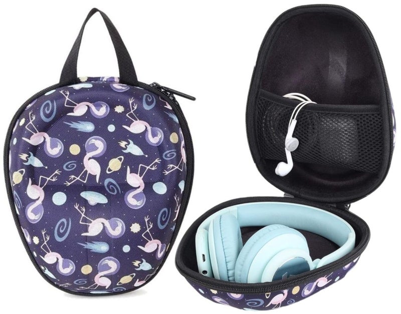 GadgetBite Headphone Carrying EVA Case Earpads Storage Bag Headphone Pouch Portable Anti-Pressure Compatible with Boat 550/Sony WH C510/Flix X1/Sony CH710n/Hyperx Cloud Cases (SWAN Design) - Image 1
