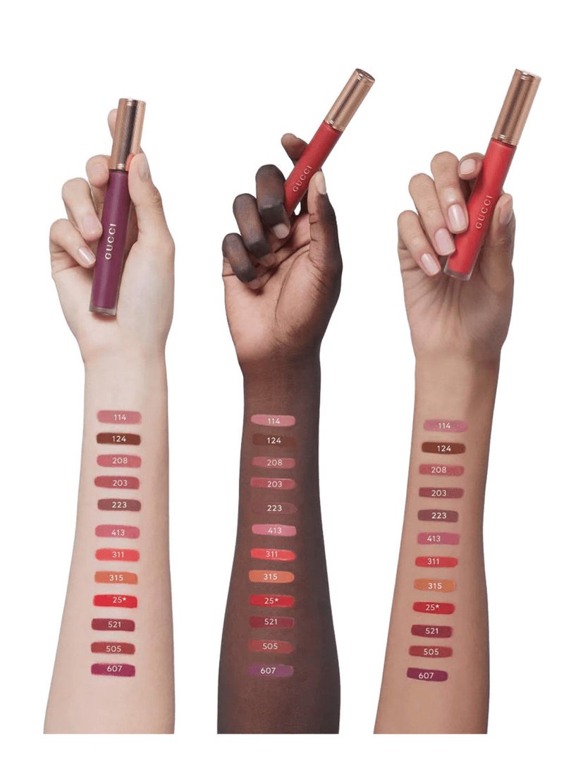 GUCCI أحمر شفاه سائل مات من غوتشي 521 نيللي شيري، 6.5 مل - Image 3