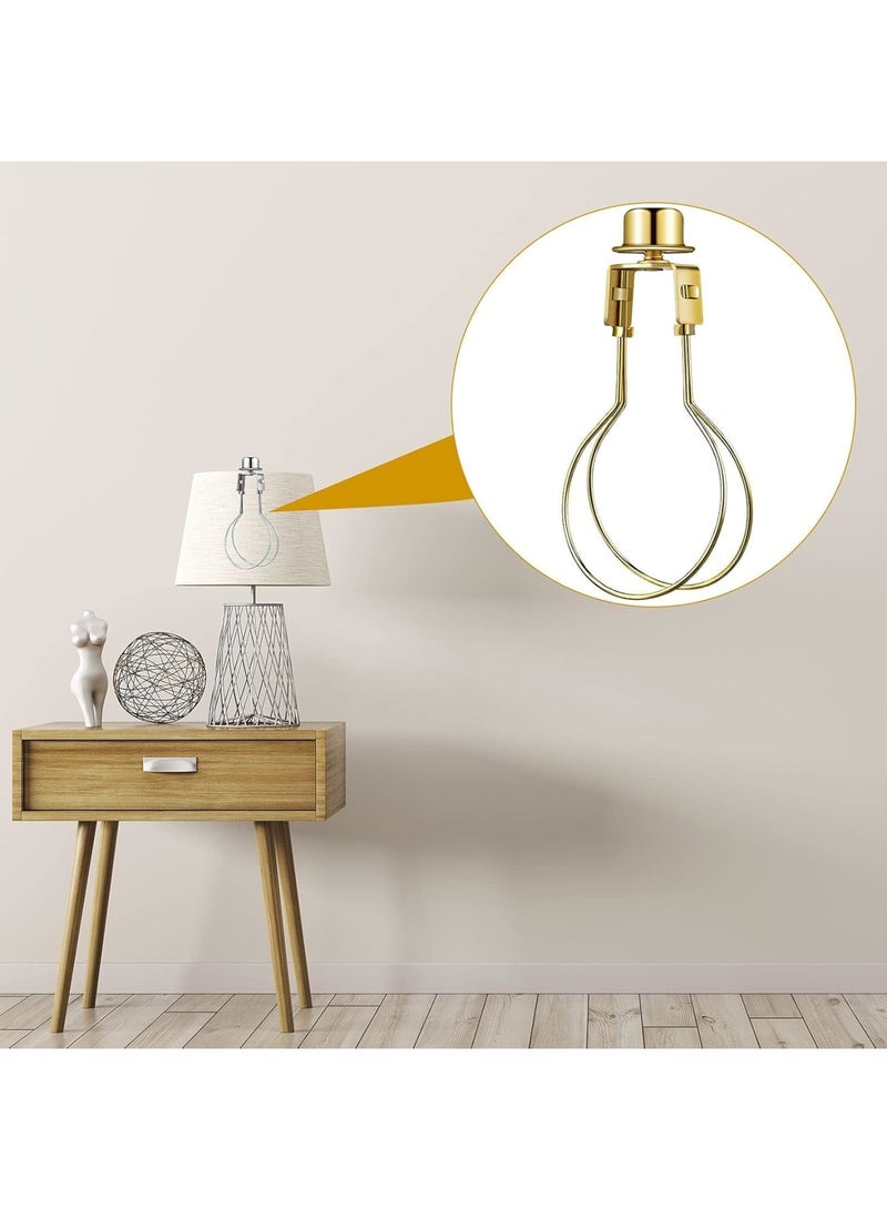 Cobest Bulb Lamp Shade, 2 Pieces Light Bulb Clip Adapter, Includes Finial and Lampshade Levellers for Shade Replacement, Bronze - Image 4