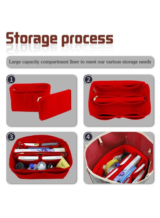 Lckaey Crimson Small Handbag Organizer Insert for Speedy 20 Tote Bag and Tote Bag Organizer Y095 - Image 5