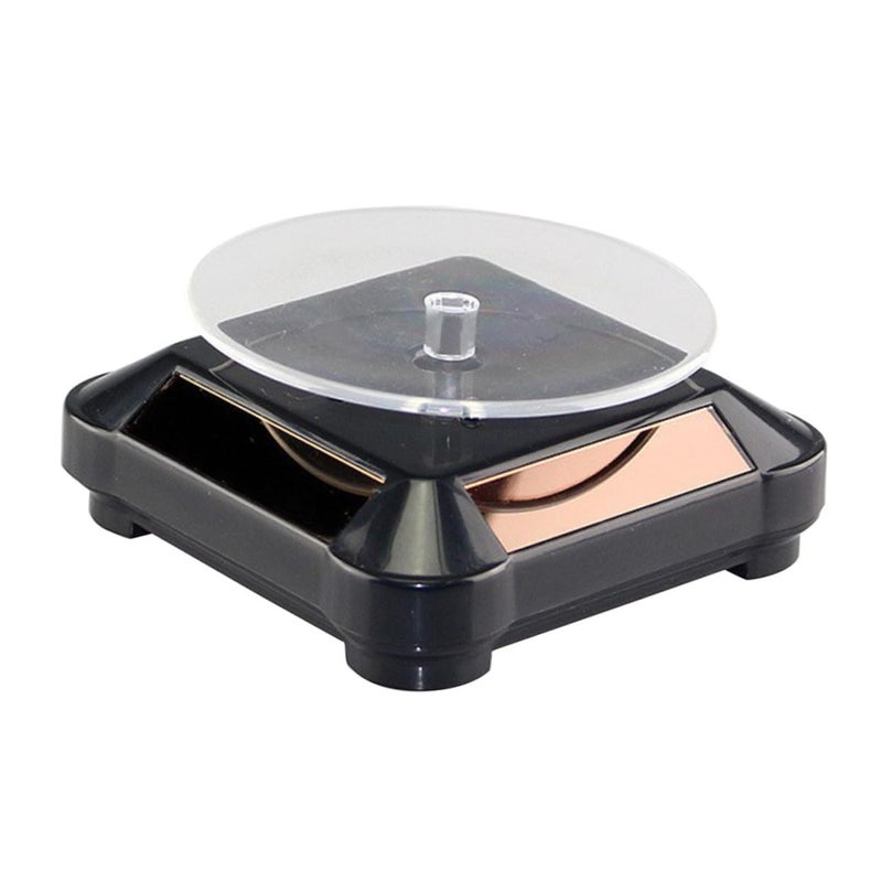 Silver Solar Rotating Display Stand For Jewelry Phones Watches Showcase - Image 2