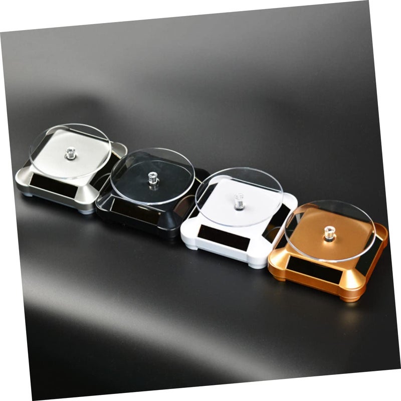 Silver Solar Rotating Display Stand For Jewelry Phones Watches Showcase - Image 5